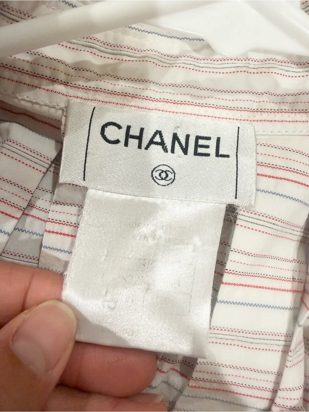 Chanel 2008 Vintage Button Up Blouse Shirt Top Size 38